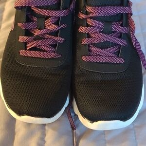Skechers Kids Black and Purple Sneakers